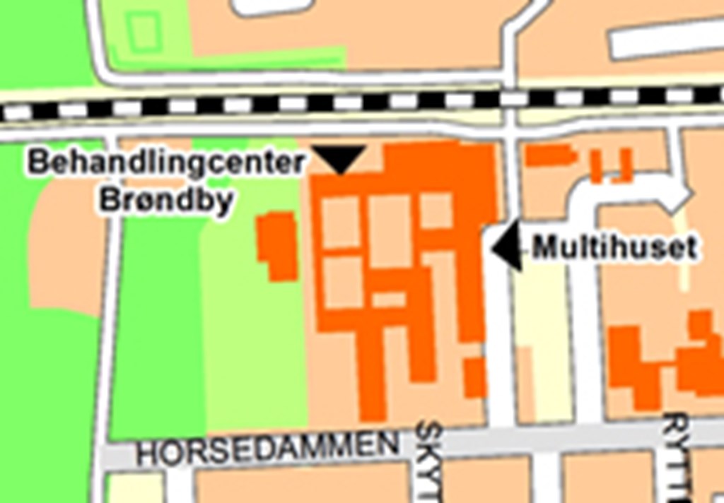 Oversigtskort over Horsedammen 42 a-g (den gamle Nørregårdsskole)
